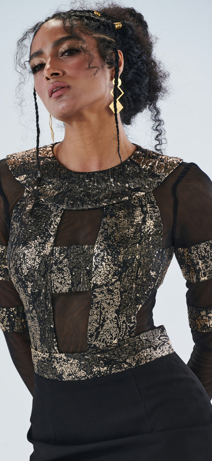 The Gold - Black Brocade set