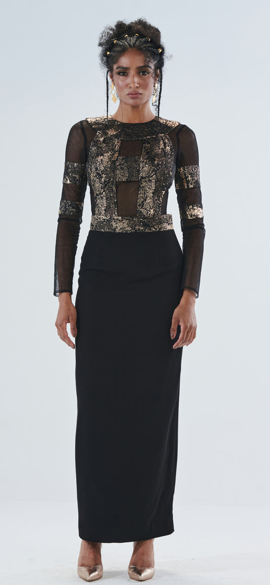 The Gold - Black Brocade set