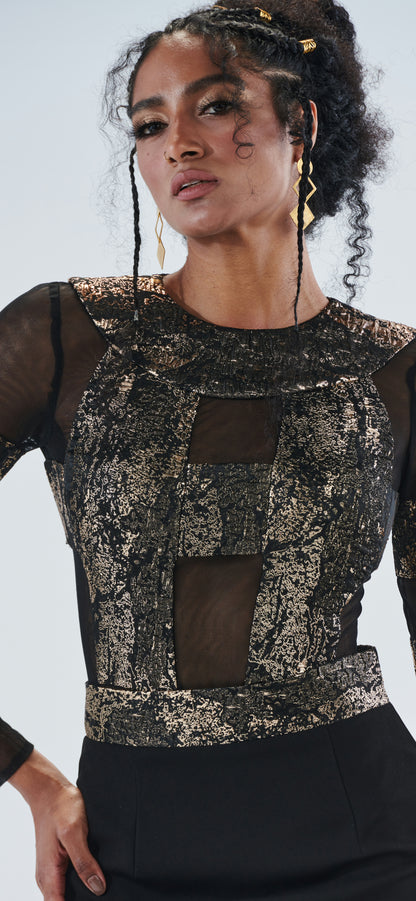 The Gold - Black Brocade set