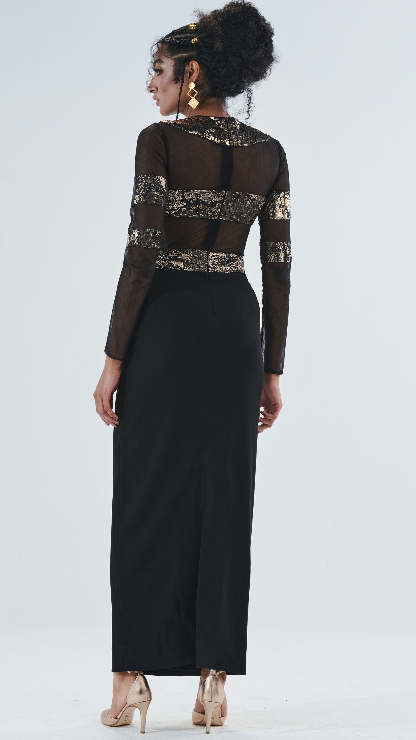 The Gold - Black Brocade set